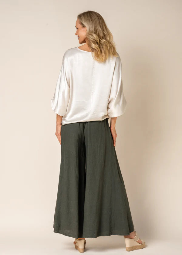 Diana Linen Pant Khaki  (One Size)
