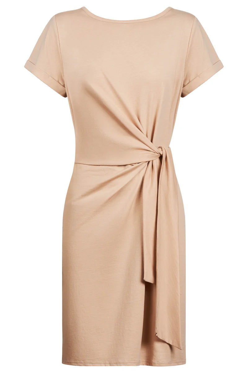 Francia Tie Dress - Stone