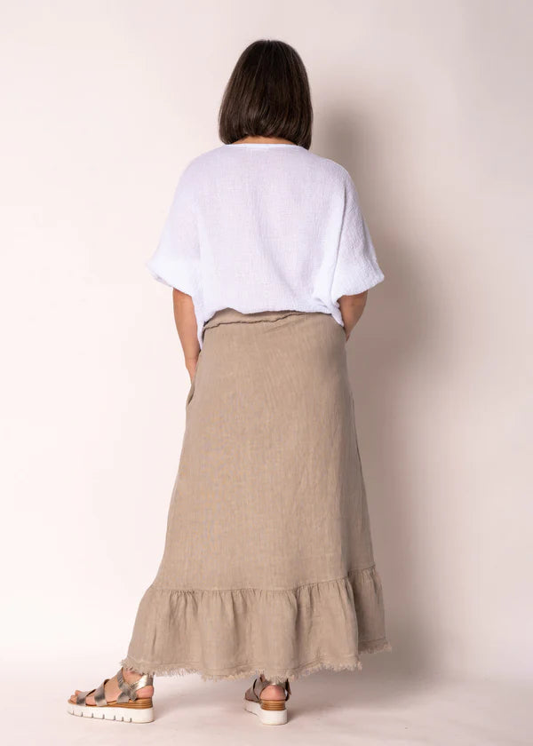 Gessica Linen Skirt Latte
