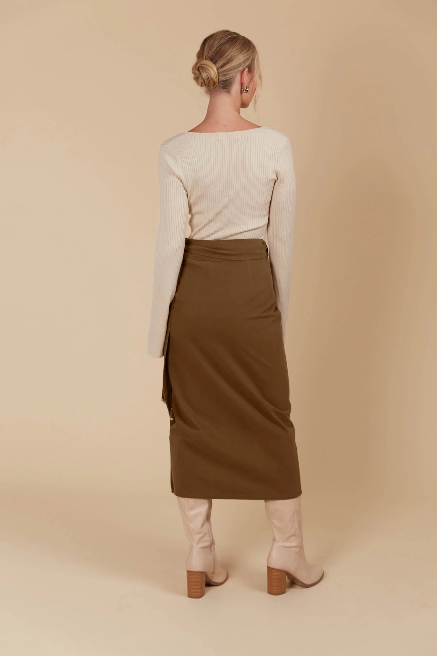 Freya Wrap Skirt - Toffee