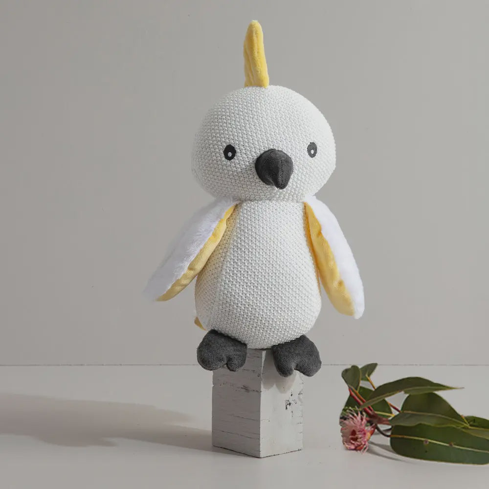 Colin the Cockatoo Knitted Toy