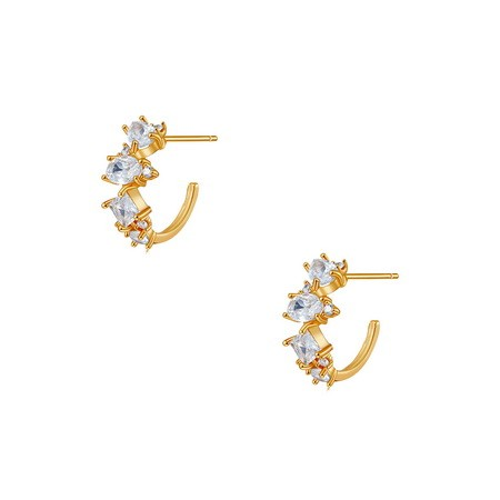 Evelyn Crystal Hoop Earrings