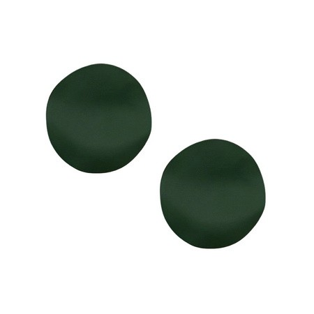 Large Disc Earrings - Green