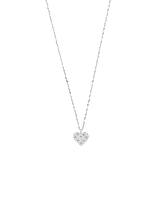 Silver Crystal Heart Necklace