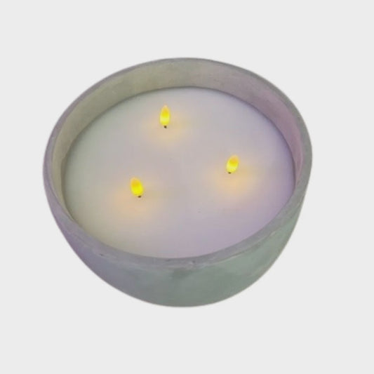 Que LED Cement Candle
