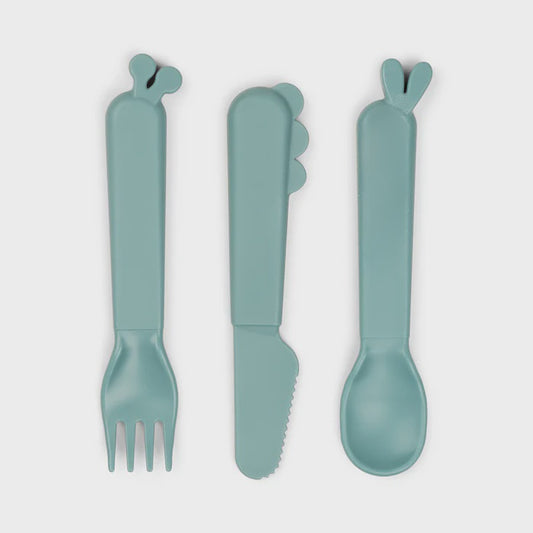 Kiddish Cutlery Set Deer Friends Blue