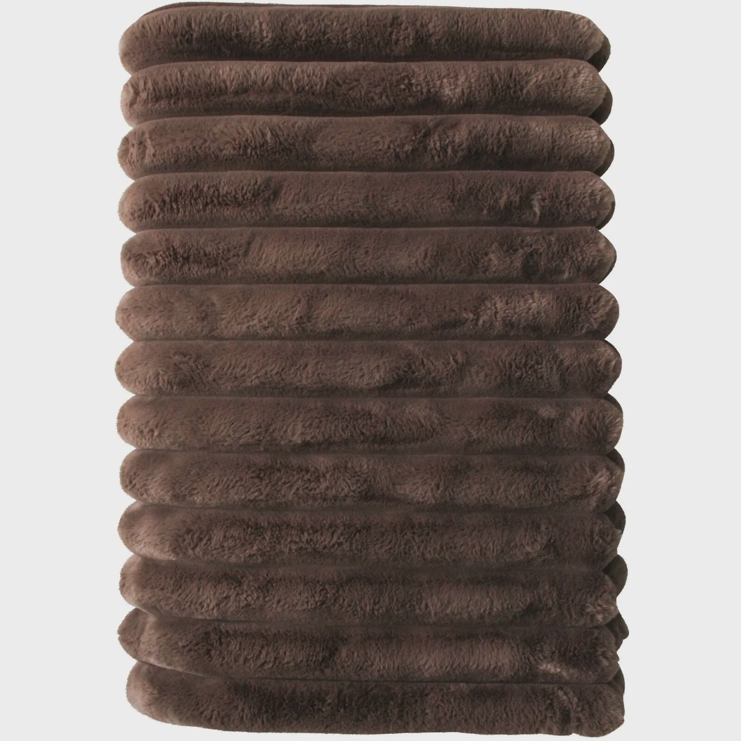 Puffer Faux Fur Blanket Chocolate 150 cm x 200 cm