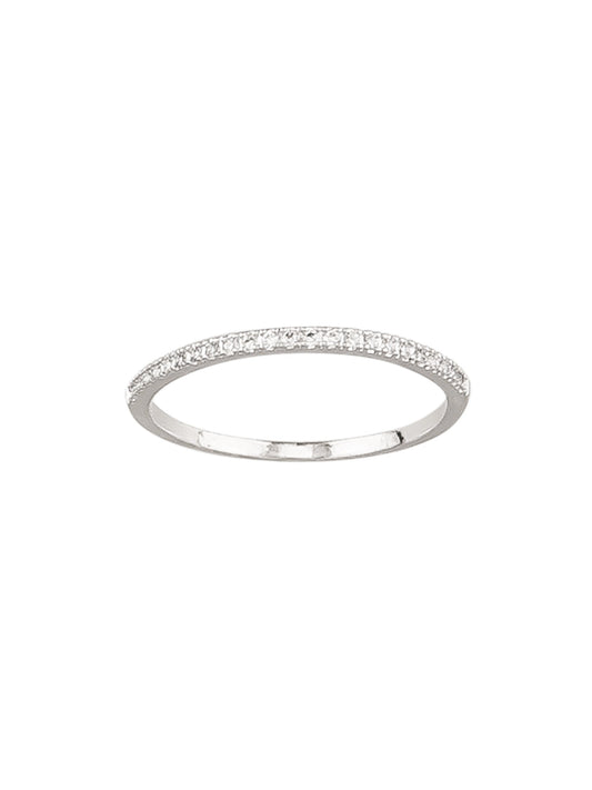 Silver Half Crystal Band