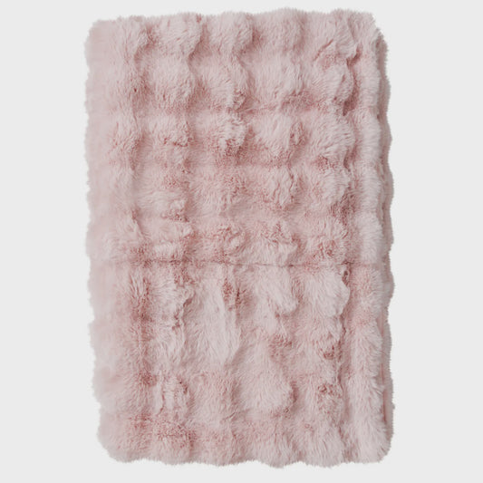 Lux Faux Fur Blanket 150x200cm Pink