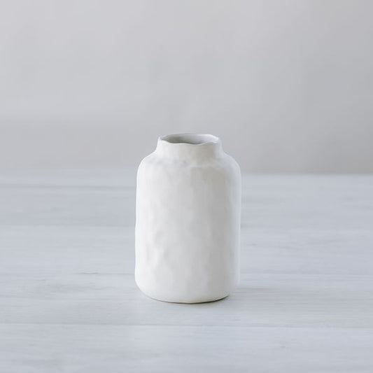 Flax Vue Vase 14 cm White