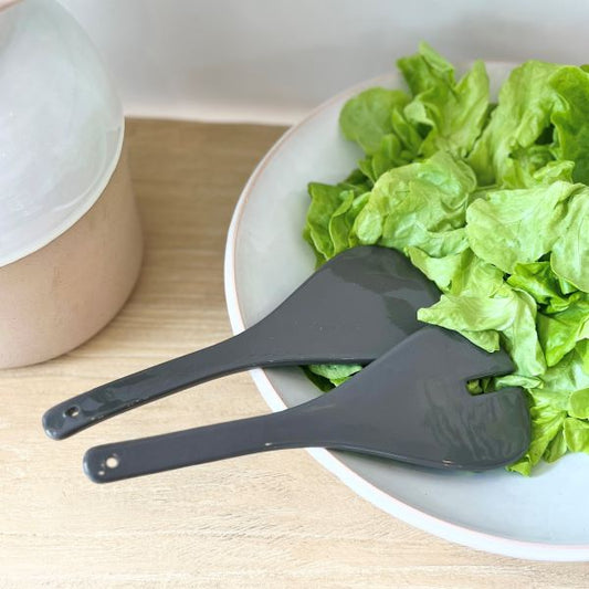 Flax Salad Servers (Set of 2) Charcoal