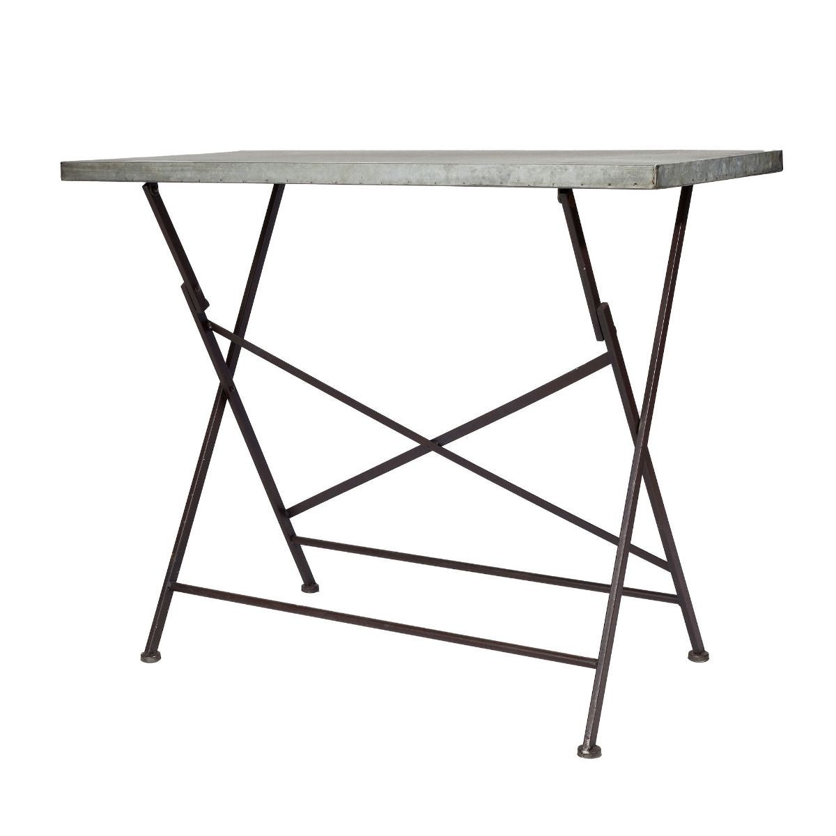 Metal Top Filding Console
