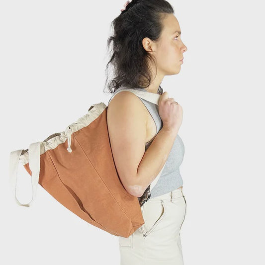Washed Canvas Backpack Rust
