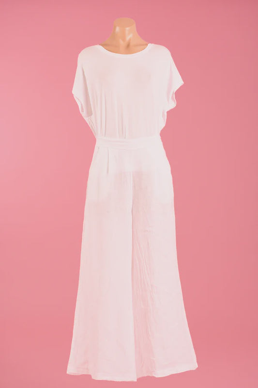 Sicily Linen Pant White