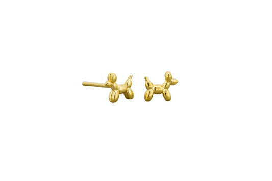 Gold Balloon Pooch Studs
