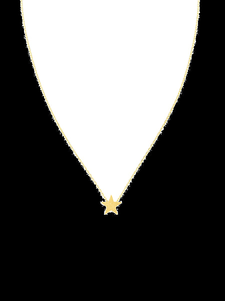 Gold Brushed Star Necklace
