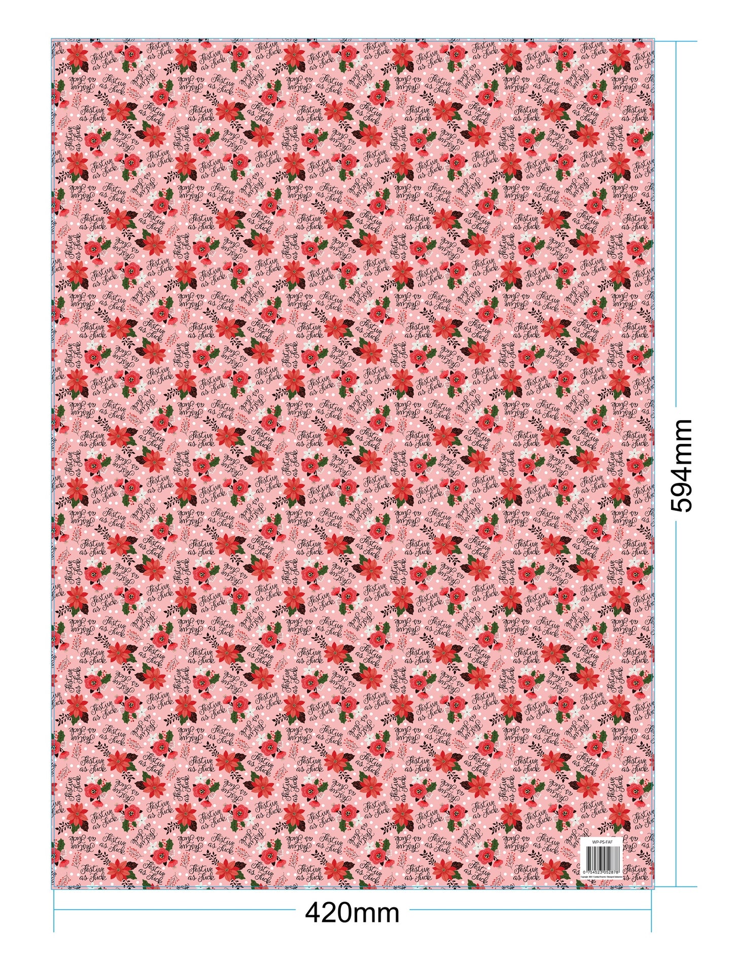 Festive As Fuck Wrapping Paper