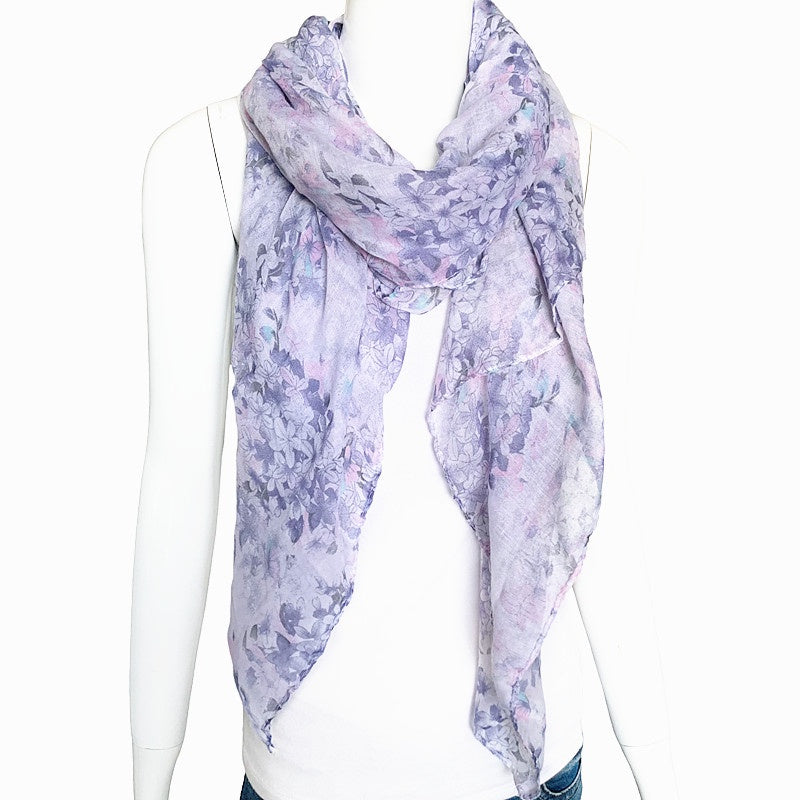 Lilac Floral Scarf