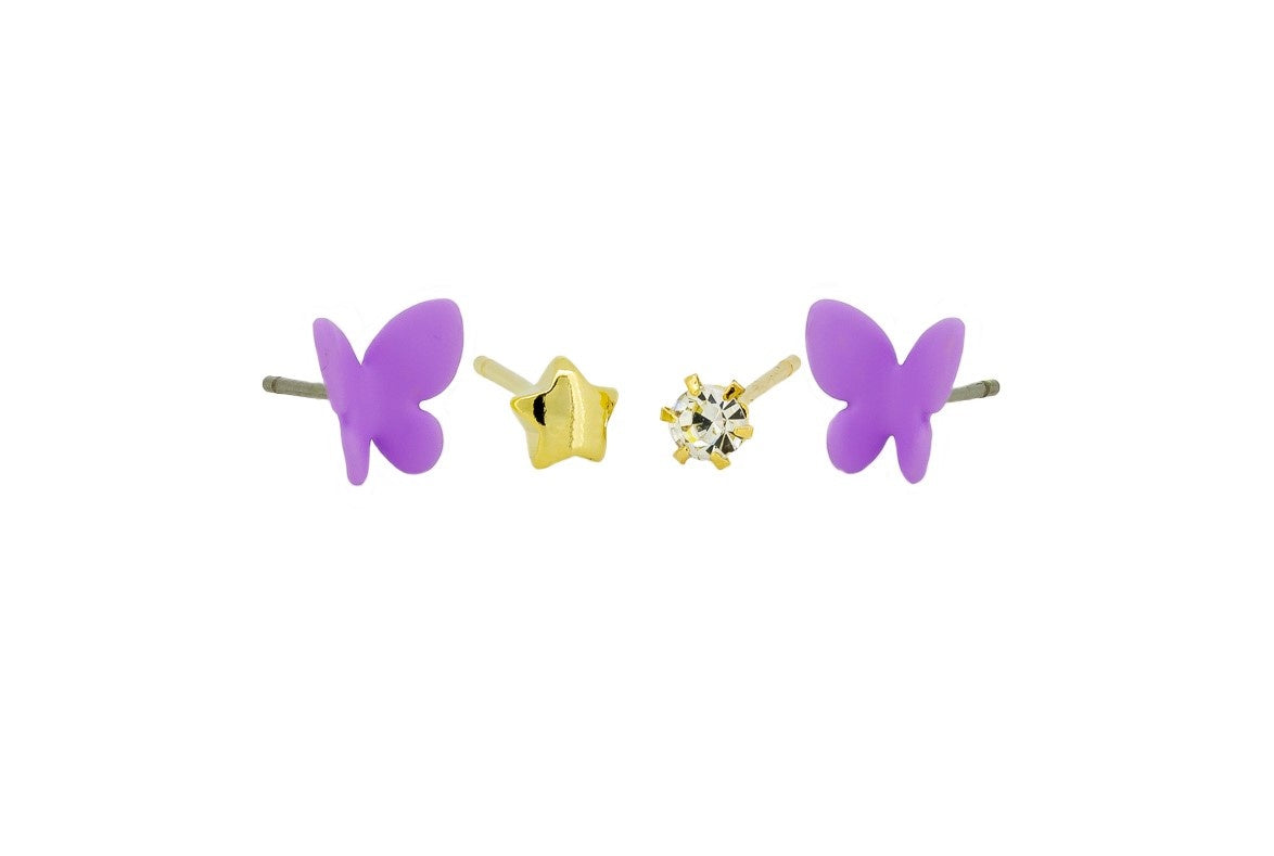 Purple Kimmy Earring Set