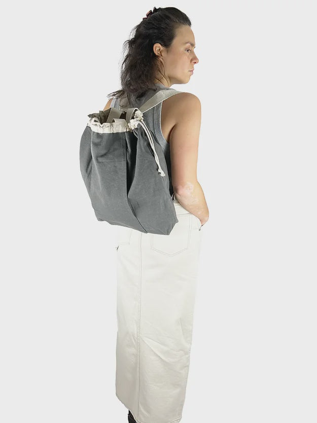 Washed Canvas Backpack Charcoal