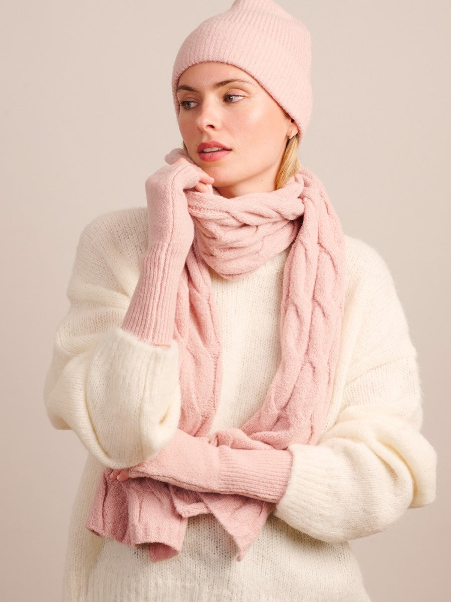 Blush Recycled Knit Beanie