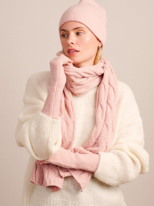 Blush Recycled Knit Beanie