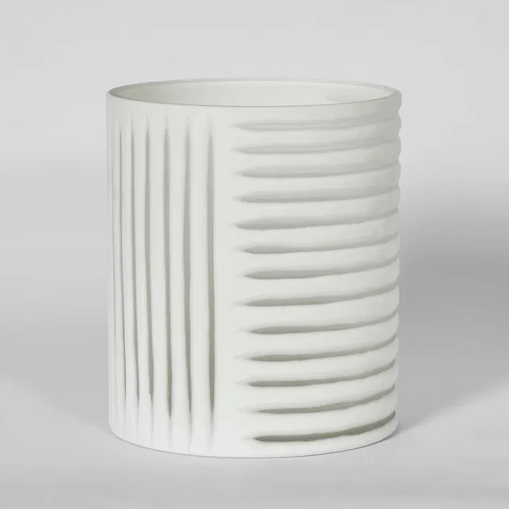 Hollis Vase Wide White