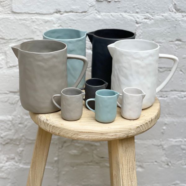 Flax Milk Jug 7 cm Charcoal