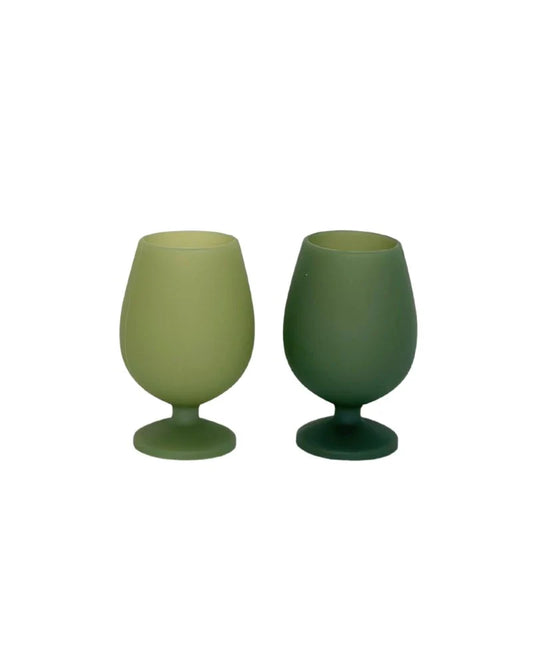Stemm Silicone Unbreakable Wine Glasses Sage & Olive11255