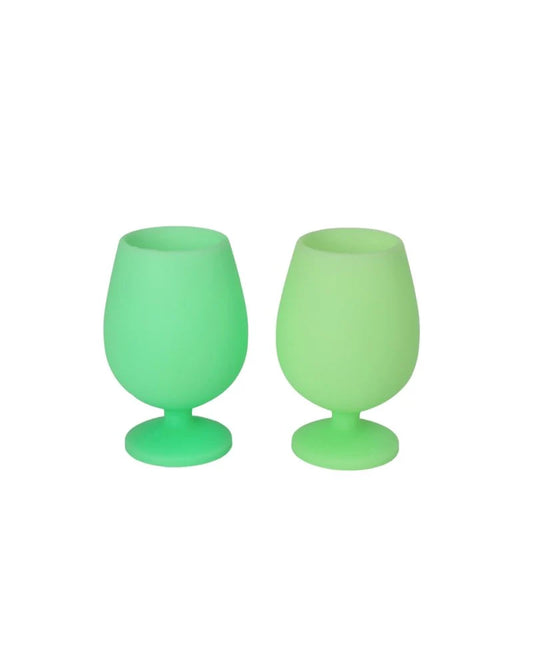 Stemm Silicone Unbreakable Wine Glasses Gerbera & Leaf