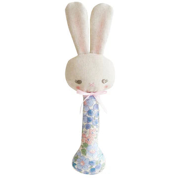 Bunny Stick Rattle Liberty Blue