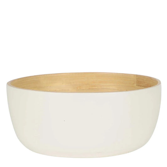 Blana Small bamboo Bowl White
