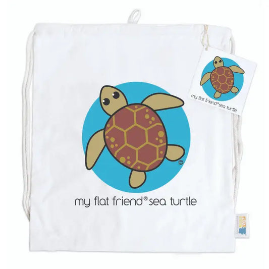 Turtle Draw String Cotton Bag