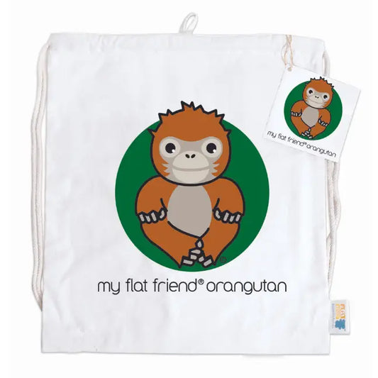 Orangutan Draw String Cotton Bag