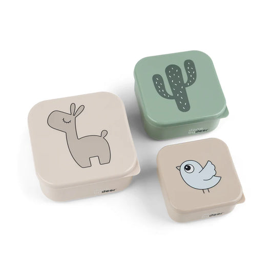 Snack Box 3-piece Deer Friends Sand mix
