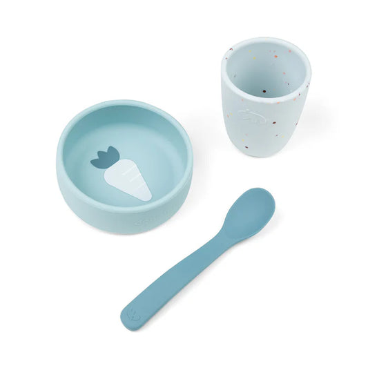 Silicone First Meal Set Blue