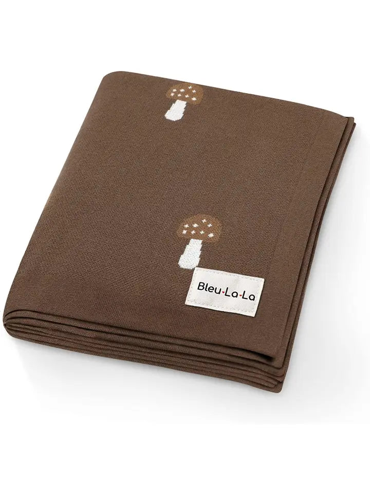 100% Cotton Baby Blanket - Mushroom Mocha