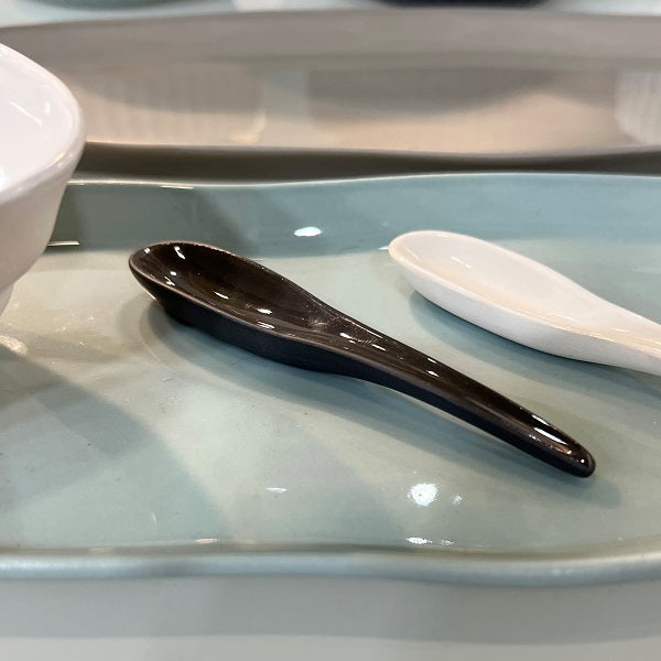 Flax Serve Spoon Charcoal