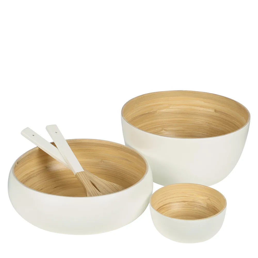 Blana Small bamboo Bowl White