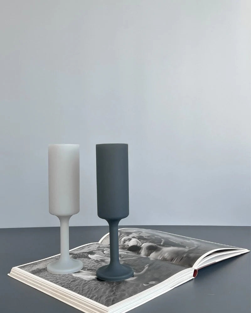 Seff Silicone Unbreakable Champagne Flutes Smoke & Storm