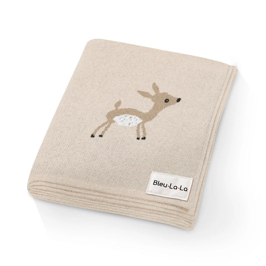 100% Cotton Blanket - Deer Taupe