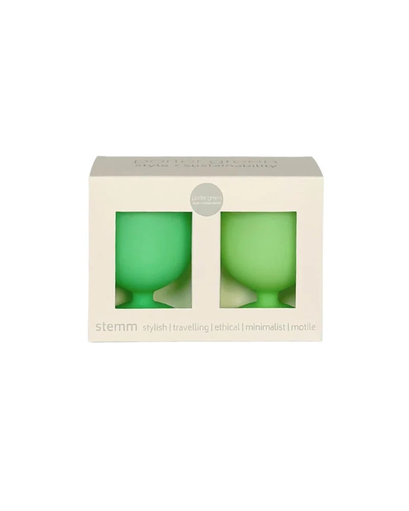 Stemm Silicone Unbreakable Wine Glasses Gerbera & Leaf