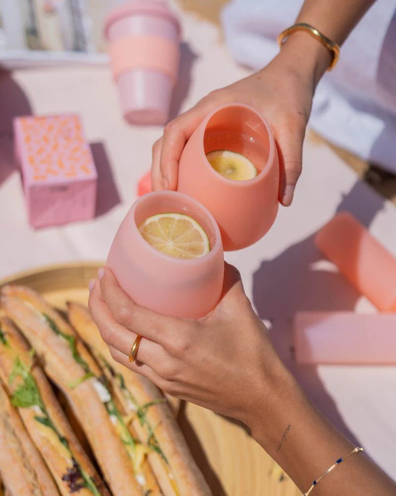 Fegg Silicone Unbreakable Glasses Peach & Petal