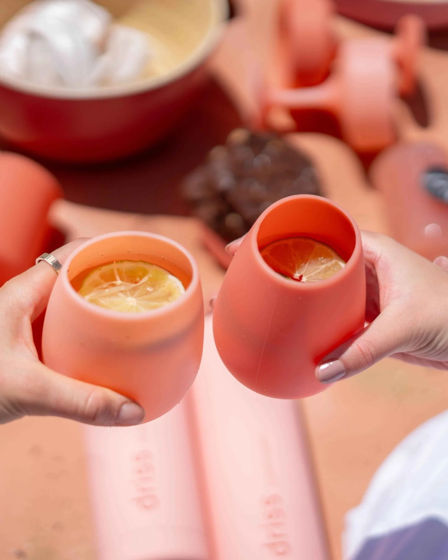 Fegg Silicone Unbreakable Glasses Terra & Peach