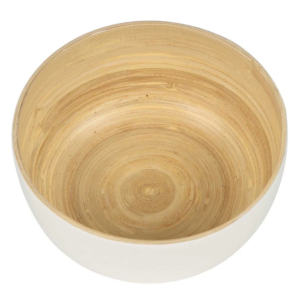 Blana Small bamboo Bowl White