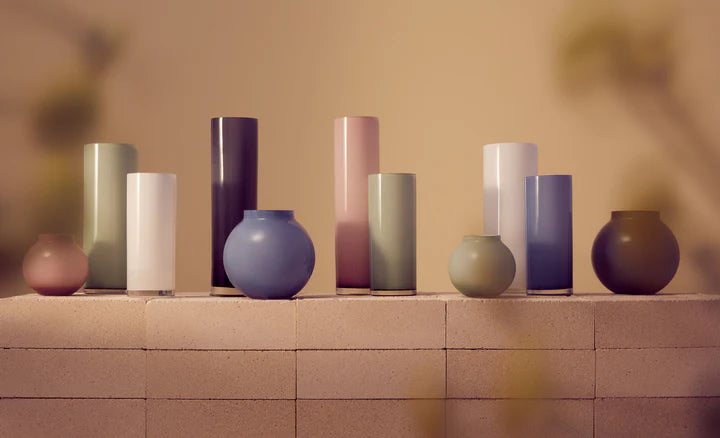Opal Pillar Vase Ash Medium