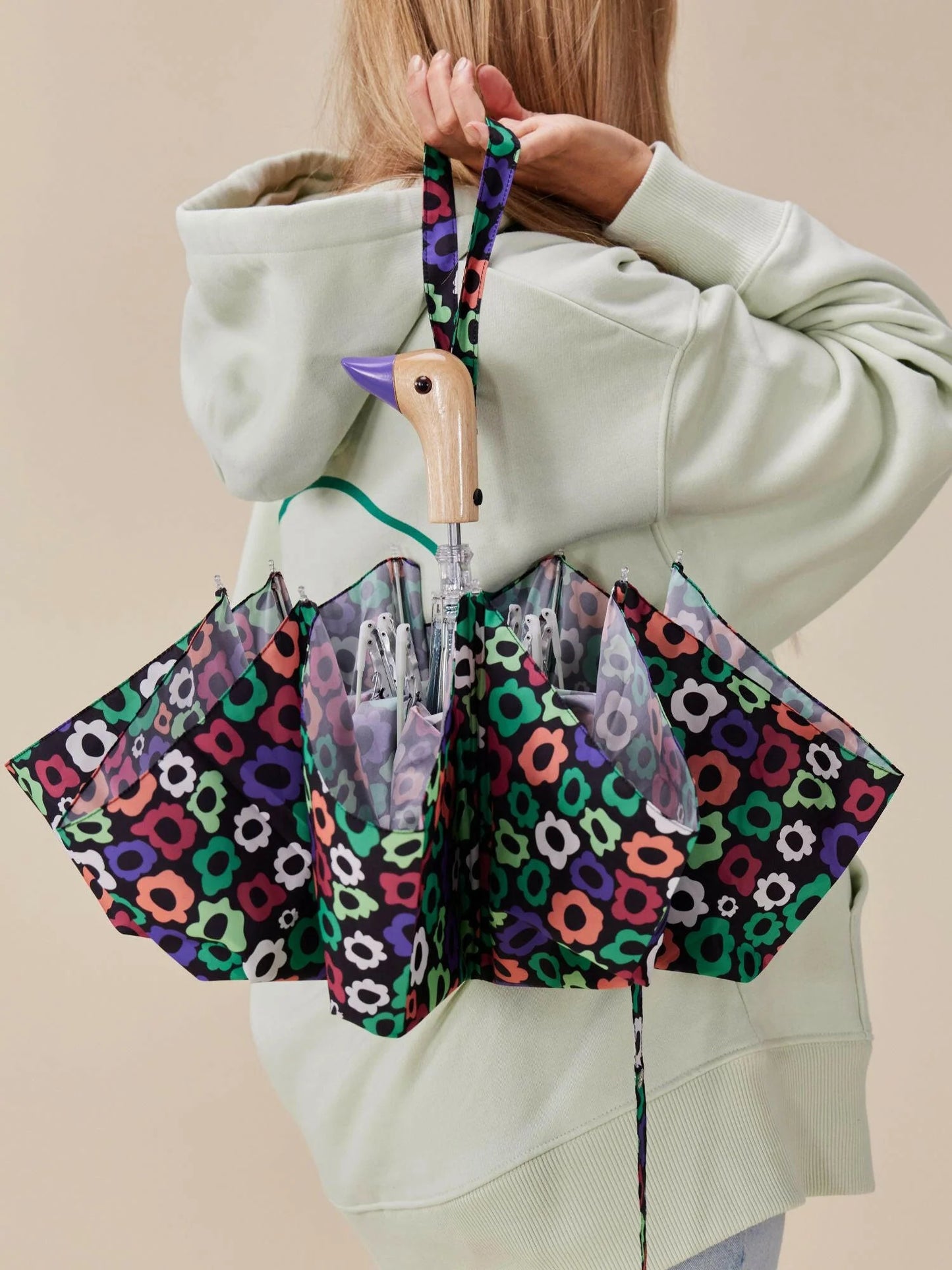 Original Duckhead Compact Umbrella - Flower Maze