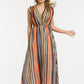 Multic Dress - Orange/Blue/Cream - One Size