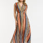 Multic Dress - Orange/Blue/Cream - One Size