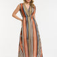 Multic Dress - Orange/Blue/Cream - One Size